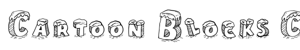 Cartoon Blocks Christmas font preview